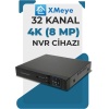 J-TECH 4K 32 Kanal Network Video 8MP 10TB XMeye NVR IP Kamera Güvenlik Kayıt Cihazı J-O32NVR