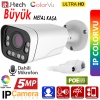 J-TECH JT-8060 5MP SESLİ IP Bullet PoE 3.6MM Network Kamera Gece-Gündüz Renkli Görüntü