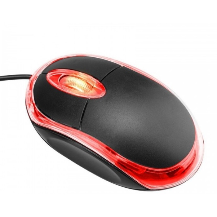 Platoon PL-1076 Usb Siyah Optik Işıklı Mouse