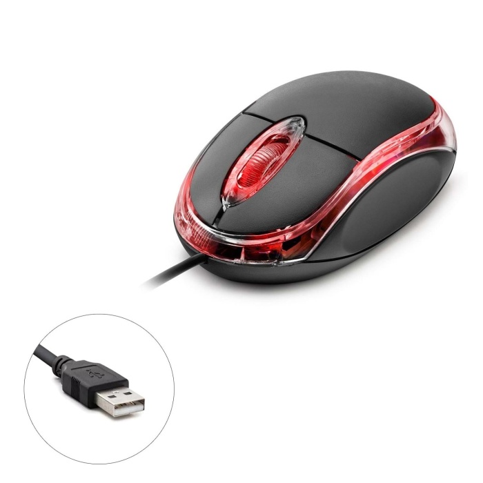 Platoon PL-1076 Usb Siyah Optik Işıklı Mouse