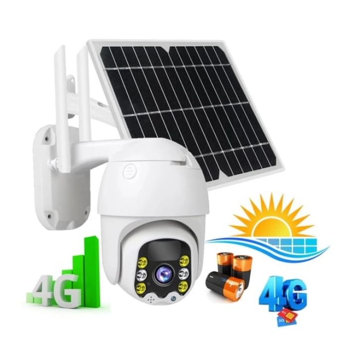 Radex RX-14 3MP 4K 4G Sim Kartlı Güneş Panel Dual Lens Solar Mikrofon 360 PTZ Güvenlik Kamera