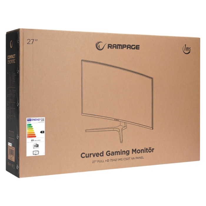 Rampage Compact Cm27R75C 27 1Ms Csot Va Full Hd Freesync Pc Curved Gaming Oyuncu Monitörü