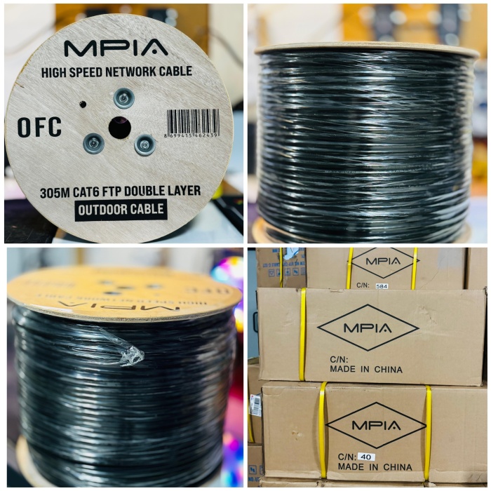 MPIA NC-1 Outdoor 305 Metre CAT6 FTP Dört Katmanlı Dış Ortam Network İnternet Kablosu