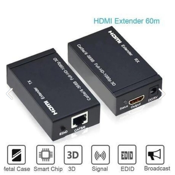 Concord HDE Hdtv Extender HD 4K HDMI to CAT5-CAT6 Extender 60 Metre Uzatıcı