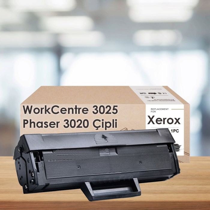 Xerox WorkCentre 3025 - Phaser 3020 Muadil Çipli Dolu Toner