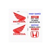 Honda İçin Uyumlu Aksesuar Oto Motorsiklet Kask Sticker Set Kırmızı