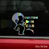 Işeyen Yaramaz Çocuk Hologram Oto Sticker