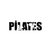 Pilates Spor Dekoratif Duvar Sticker Siyah 105X40 cm