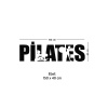 Pilates Spor Dekoratif Duvar Sticker Siyah 105X40 cm