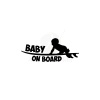 Baby On Board Arabada Bebek Var Oto Sticker Siyah 20*7 Cm