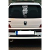 Oto Arka Cam Sticker İngilizce Model 76 40*20 Cm