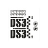 Citroen İçin Uyumlu Aksesuar Ds3 Oto Sticker Set Siyah