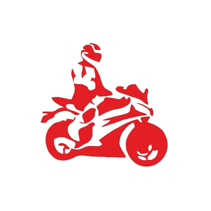 Motosiklet Sticker Motorcu Figürü 13*125 Cm