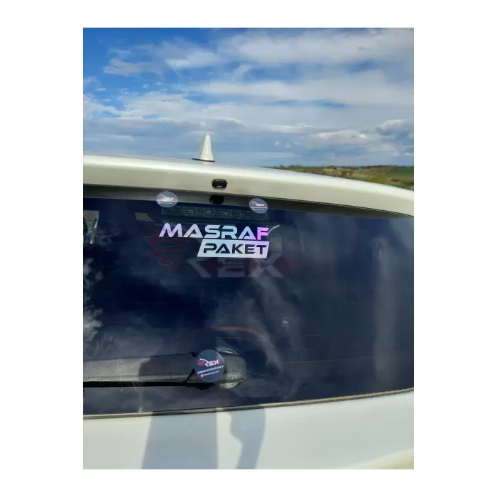 MASRAF PAKET Hologram Oto Sticker 17*8