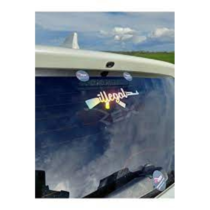 illegal Hologram Oto Sticker