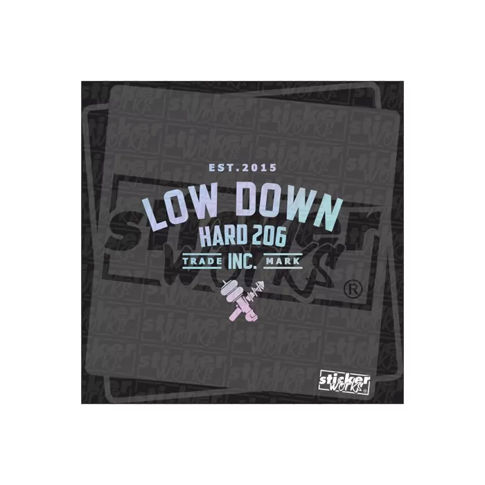 Low Down Hard 206 Hologram Arka Cam Sticker