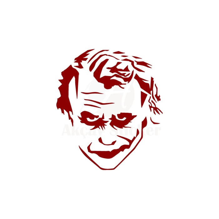 Joker Oto Sticker Kırmızı 20*23 Cm