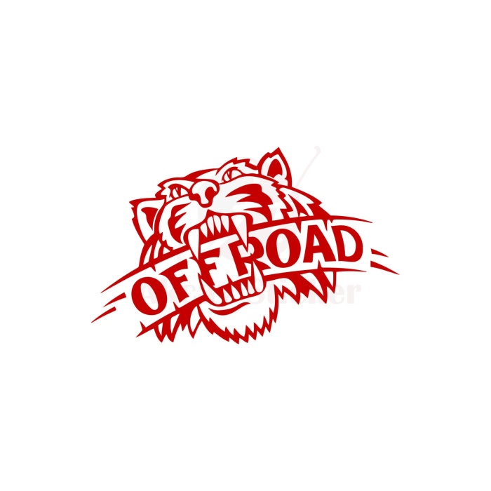 Tiger Off Road Oto Sticker Kırmızı 50*30 Cm