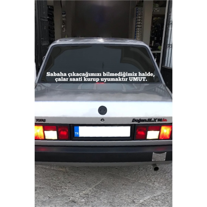 Oto Cam Yazı Sözleri Ticari-Servis-Dolmuş-Panelvan Uzun Sticker Model 11