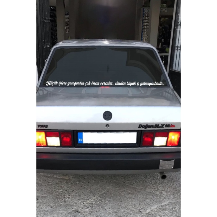 Oto Cam Yazı Sözleri Ticari-Servis-Dolmuş-Panelvan Uzun Sticker Model 6