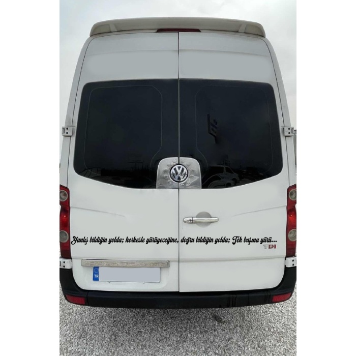 Oto Cam Yazı Sözleri Ticari-Servis-Dolmuş-Panelvan Uzun Sticker Model 2