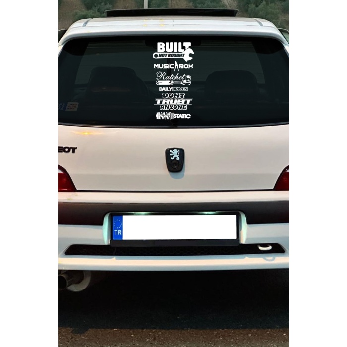 Oto Arka Cam Sticker İngilizce Model 75 40*20 Cm