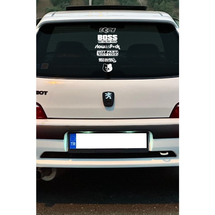 Oto Arka Cam Sticker İngilizce Model 74 40*20 Cm