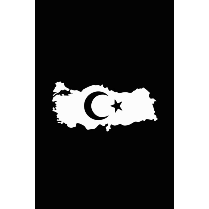 Türkiye Haritası Sticker 25*12 Cm