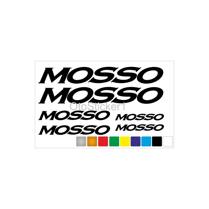 Bisiklet Kadro Sticker Seti Mosso Uyumlu Siyah
