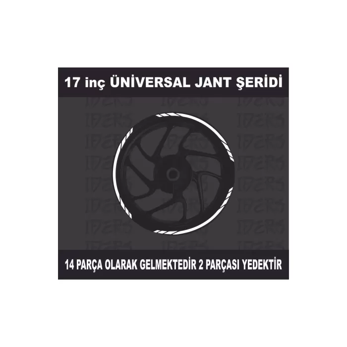 17 inç Jant Şeridi Üniversal REFLEKTİF BEYAZ