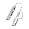 BUFFER® 4 Portlu Bağlantı İstasyonu Ultra İnce USB Bölücü TYPE-C tipi Çoklu Arayüz Adaptörü Multi Usb Çoklayıcı