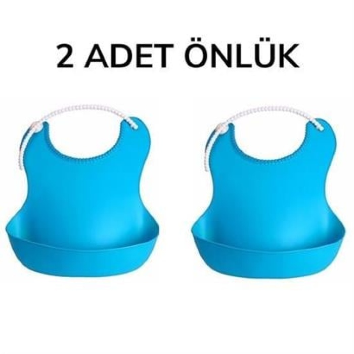 BUFFER® Çocuk Bebek Mama Önlüğü Dökülme Engelleyici Bükülebilir Mavi