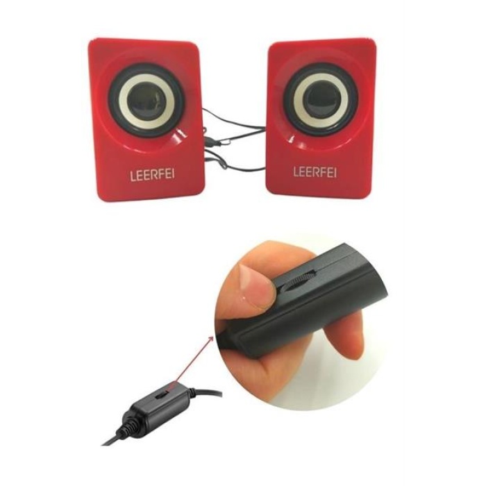 BUFFER® N62 1+1 Multimedia USB ve Jacklı Mini Hoparlör Yüksek Stereo Ses Sistemi