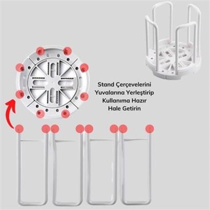 BUFFER® Tabak Bardak Kase Standı Bulaşık Kurutma Tutucu Mutfak Düzenleyici Organizatör