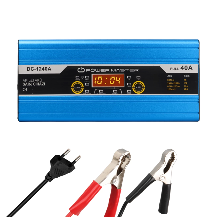 Dc-1240a 12 Volt Max 40 Amper Digital Ekranlı  Akıllı Akü Şarj Cihazı