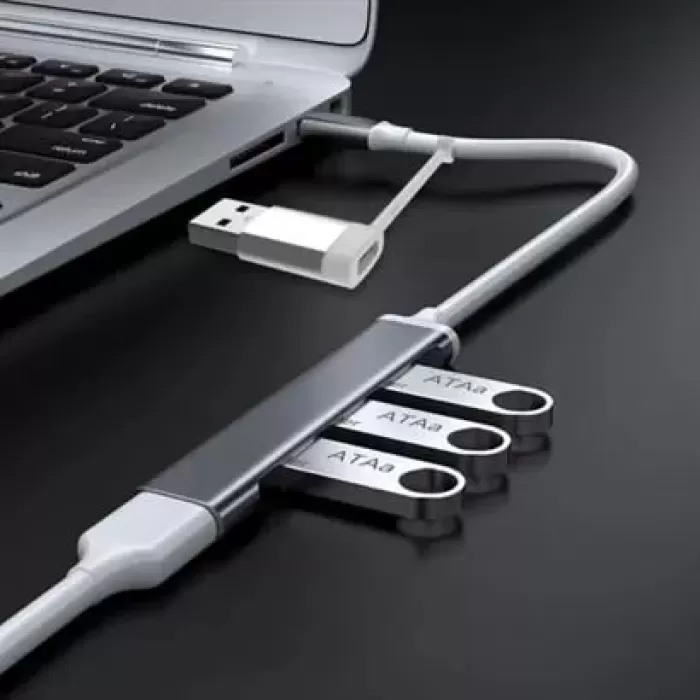 BUFFER® 4 Portlu Bağlantı İstasyonu Ultra İnce USB Bölücü TYPE-C tipi Çoklu Arayüz Adaptörü Multi Usb Çoklayıcı