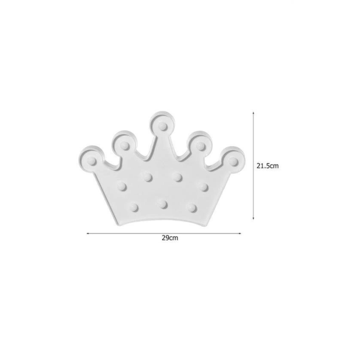 3d Dekoratif Pilli Kraliçe Tacı Model Led Masa Ve Gece Lambası