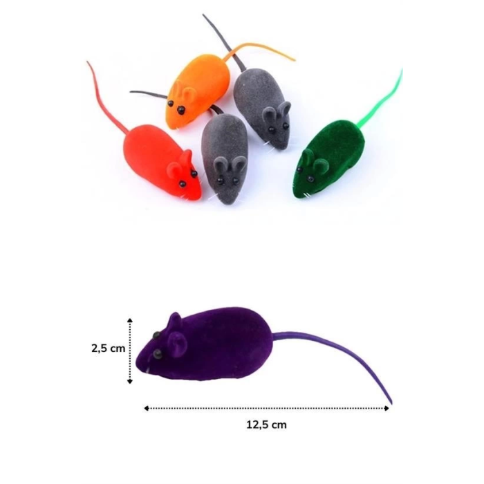2li Evcil Hayvan Eğitim Sevimli Elastik Kedi Fare Yakalama İnteraktif Sesli Eğitim Oyuncağı