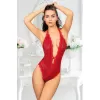 Kırmızı Çift Çapraz İpli Bodysuit - 891