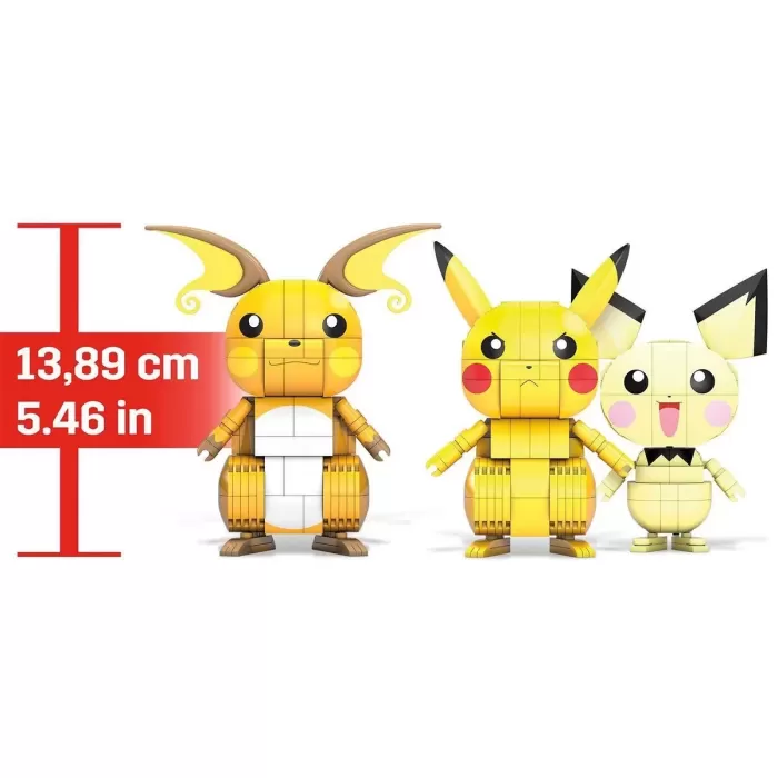 Gyh06 Mega™ Pokémon™ Pikachu Dönüşüm 3lüsü 621 Parça +7 Yaş