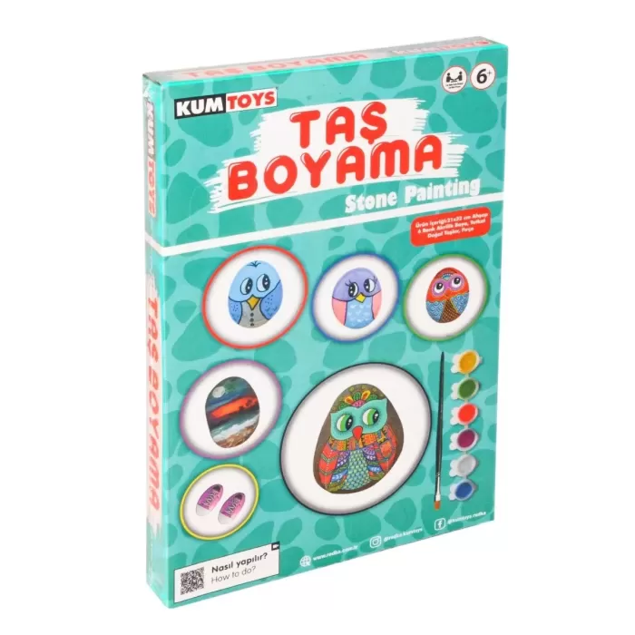 5307 Kumtoys Taş Boyama - Stone Painting / +6 Yaş