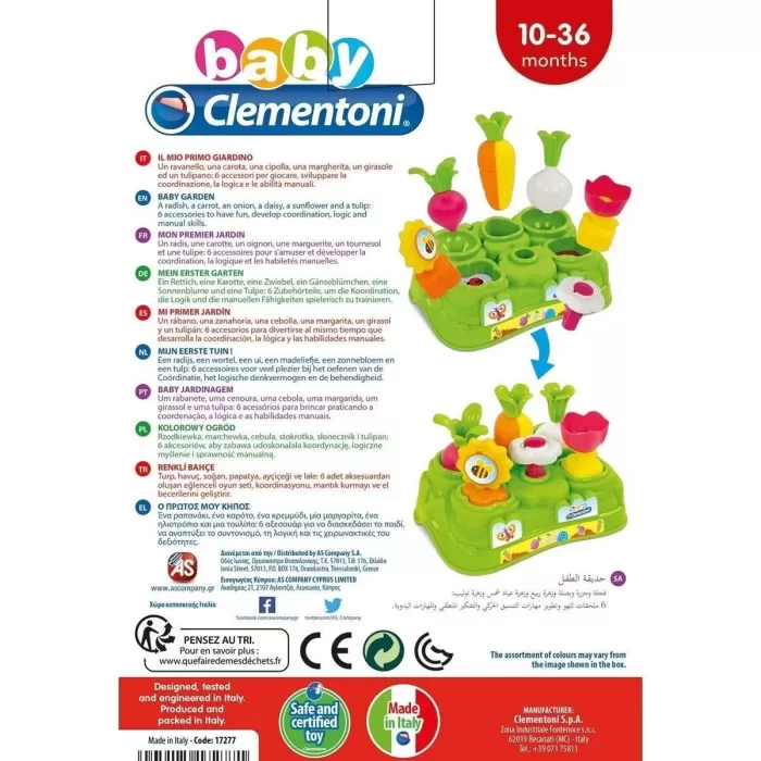 17277 Baby Clementoni Renkli Bahçe / 10-36 Ay