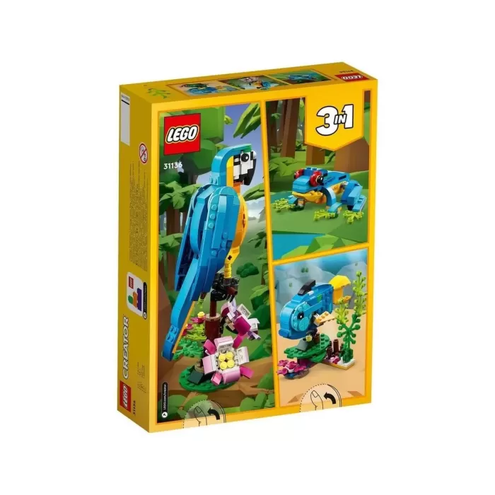 31136 Lego Creator 3in1 - Egzotik Papağan 253 Parça +7 Yaş