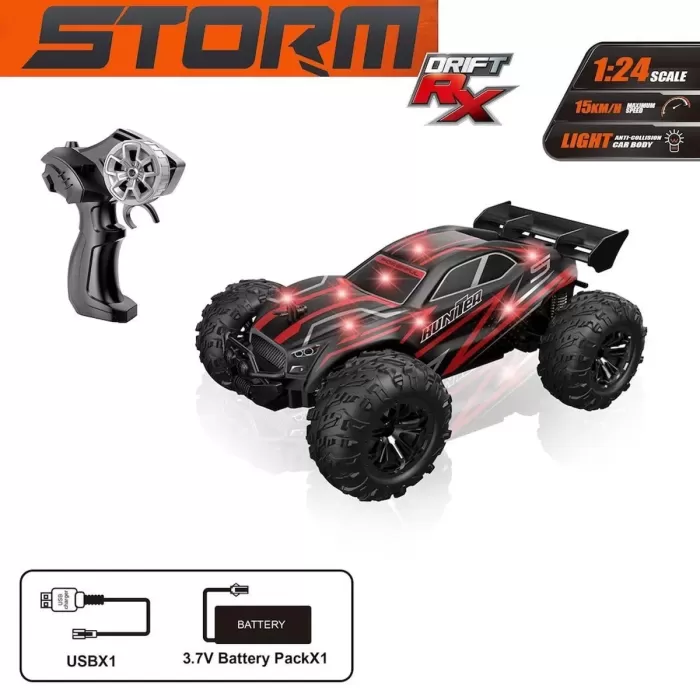 Syr-666-837a Kumandalı  2.4ghz Şarjlı 1:24 Storm Off Road Işıklı Araba