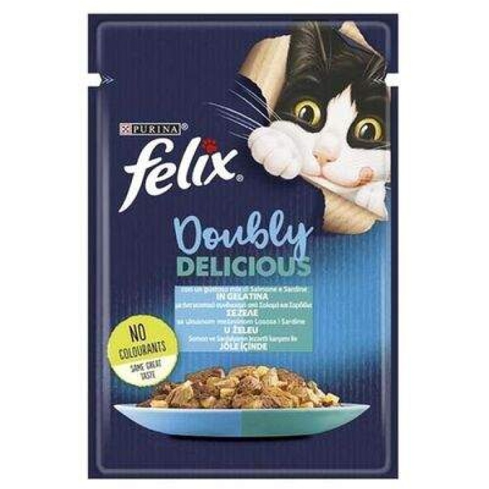 Felix Somon ve Sardalyalı Yaş Kedi Maması 85 Gr