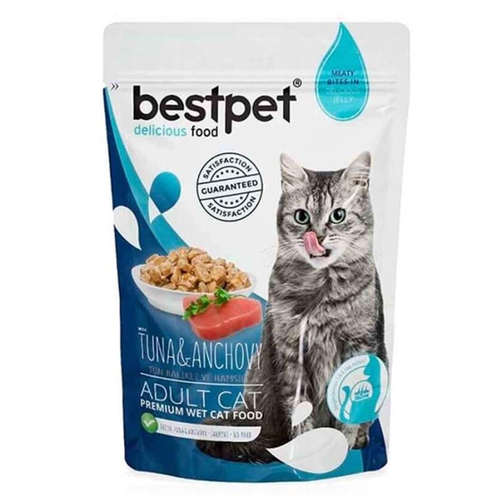 BestPet Ton Balıklı ve Hamsili Yetişkin Kedi Yaş Maması 85gr