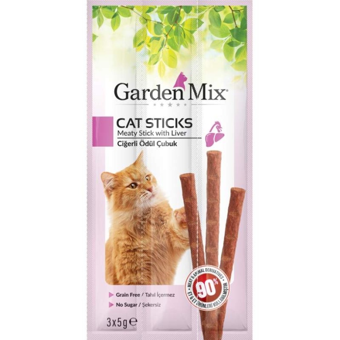 Gardenmix Ciğerli Kedi Stick Ödül 3*5g