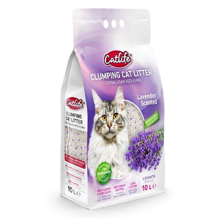 CATLİFE LAVANTA KOKULU BENTONİT KEDİ KUMU 10LT