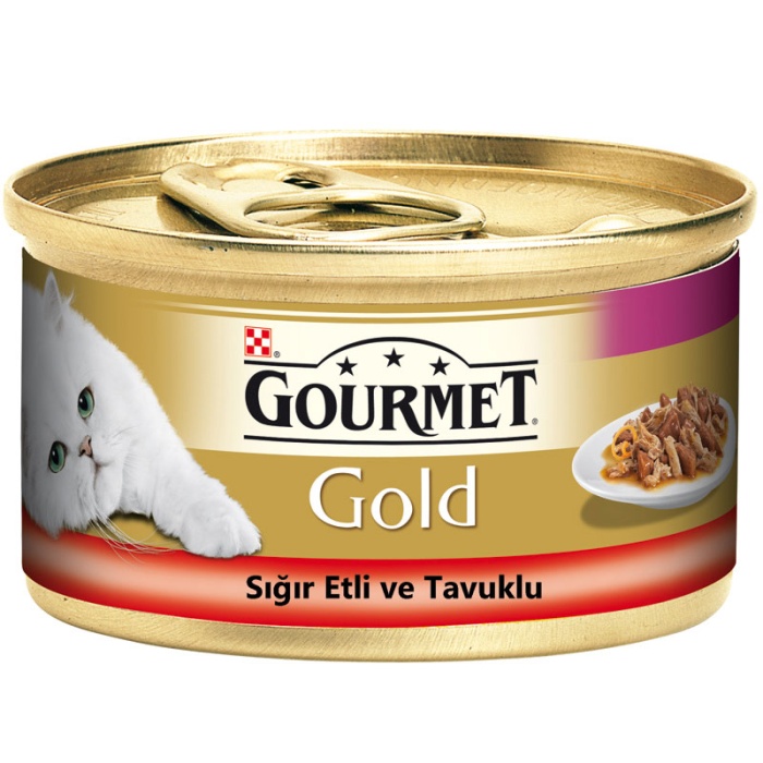 Gourmet Gold Sığır Etli Ve Tavuklu Kedi Konservesi 85 gr