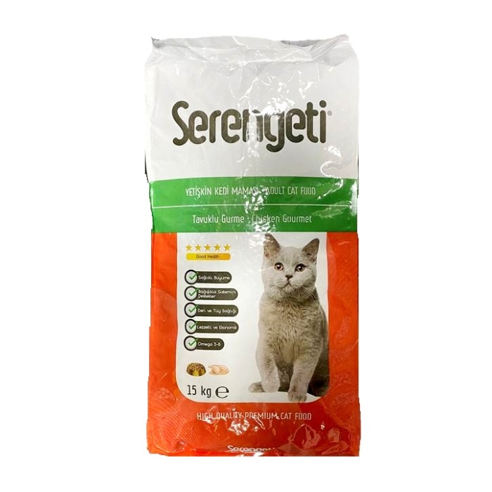 SERENGETİ MULTİ COLOR TAVUK ETLİ KEDİ MAMASI 15 KG